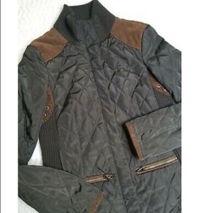 Zara Quilted Army Green Jacket - XS